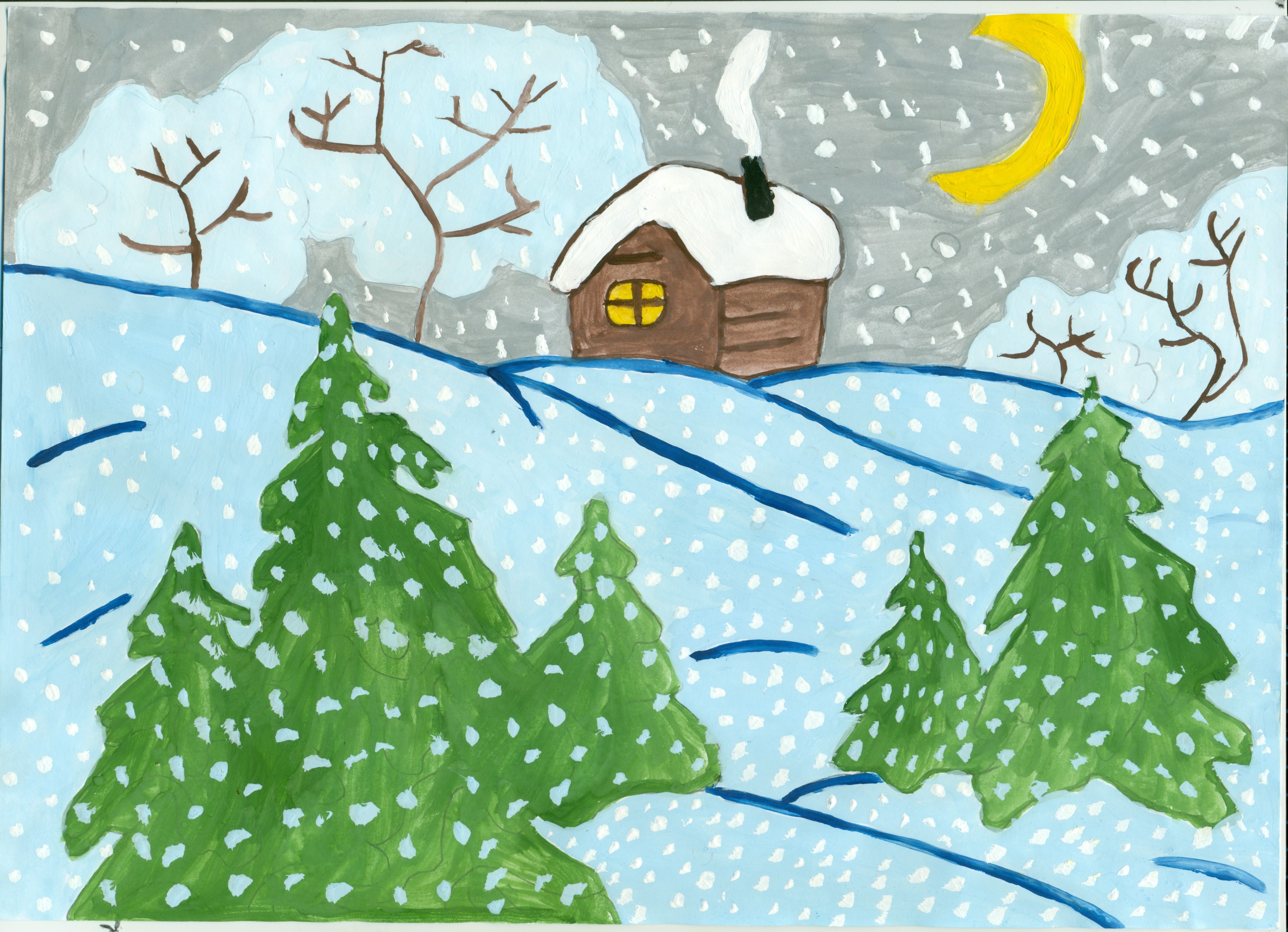 Как рисовать зиму. Зимние рисунки. Рисунок на тему зима. Зимний пейзаж для детей. Детский рисунок зима.